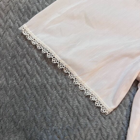 Vintage Vanity Fair Ivory Lace Floral Embroidered Nightgown Size Small - Picture 8 of 13